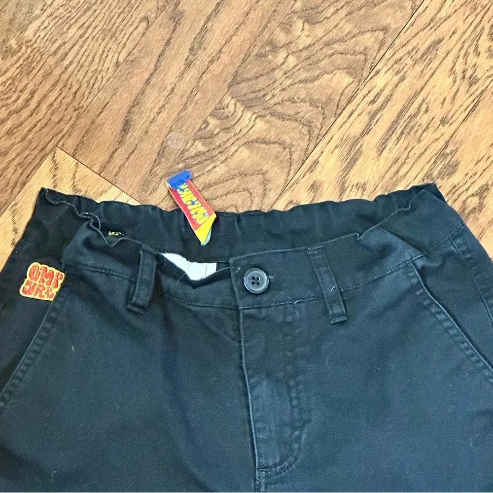 Umpyre Boys Black Cargo Pants with Adjustable Waist size 8